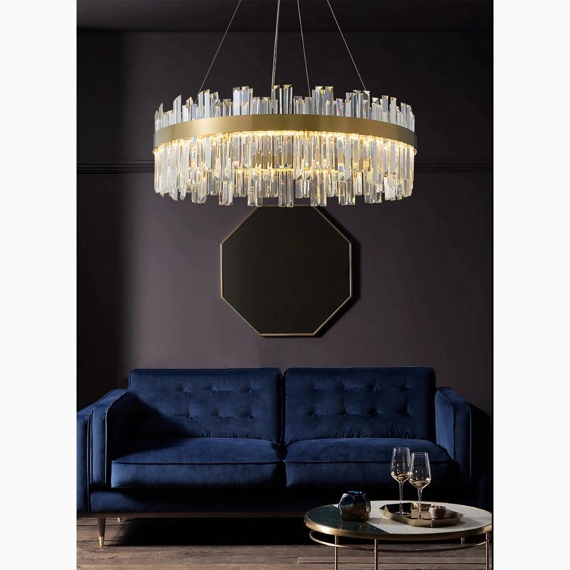 MIRODEMI Sursee Crystal Gold Crown Lighting