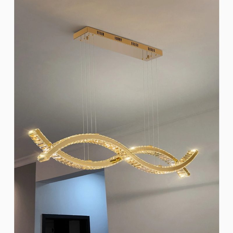 MIRODEMI Tende wave led chandelier