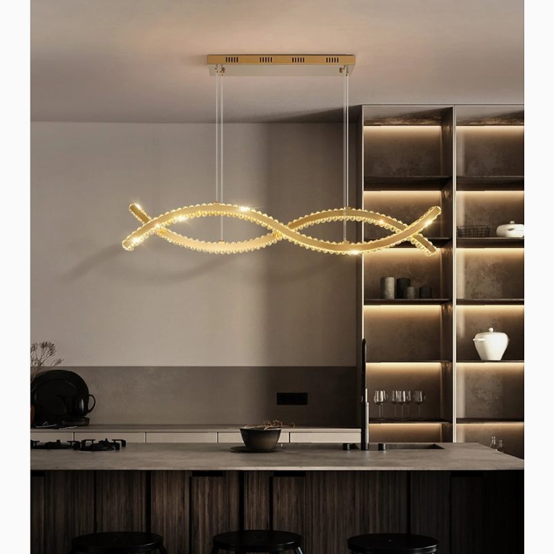 MIRODEMI Tende wave style golden chandelier