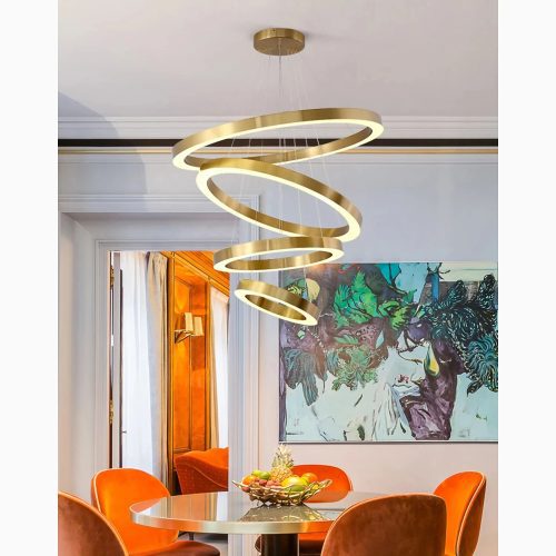 MIRODEMI Thalwil Golden Ring Hanging Chandelier