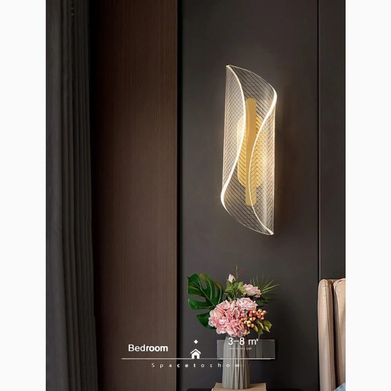 MIRODEMI Toledo Modern Gold LED Bedroom Wall Light