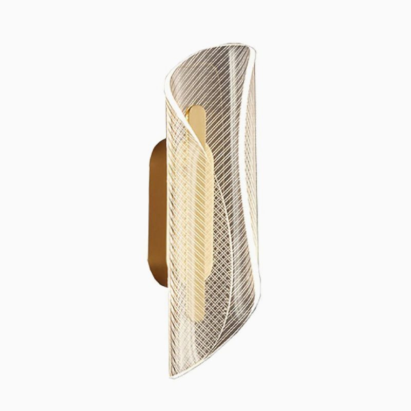 MIRODEMI Toledo Sleek Gold LED Wall Fixture For Bedroom