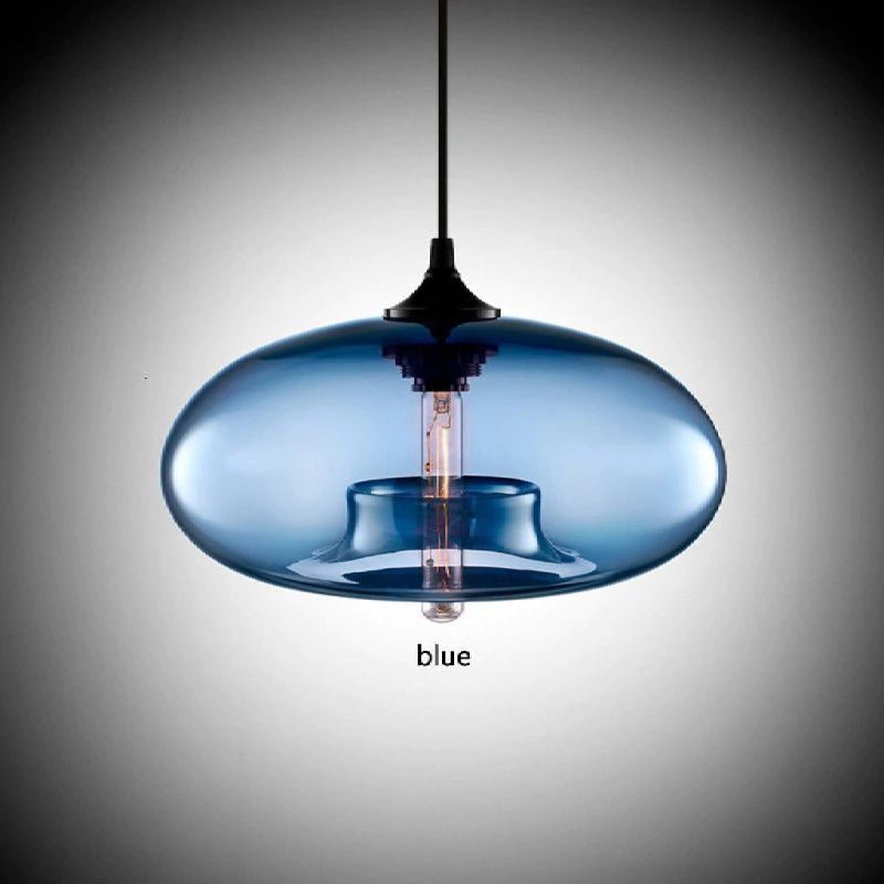 MIRODEMI Tourrettes-sur-Loup Loft Glass Pendant Lamp Blue