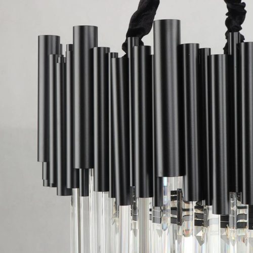 MIRODEMI Triengen Black Drum Shaped Chandelier