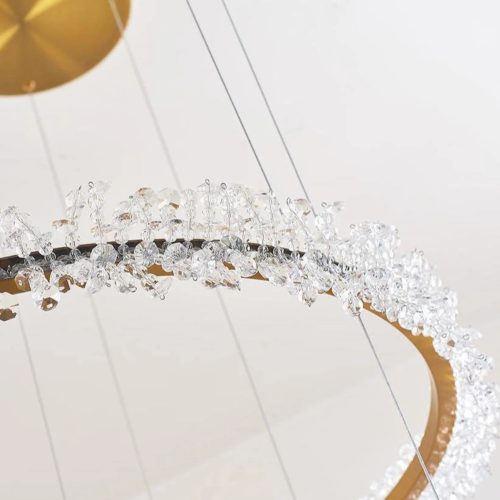 MIRODEMI Uznach Modern Round Gold Chandelier