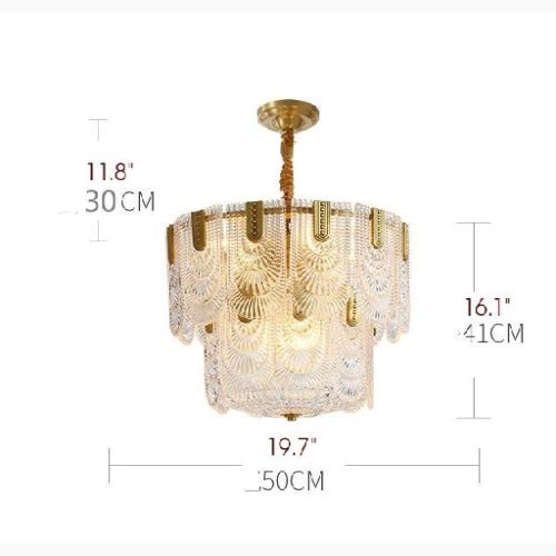 MIRODEMI Uzwil Vintage Drum Copper LED Pendant Elegant Chandelier