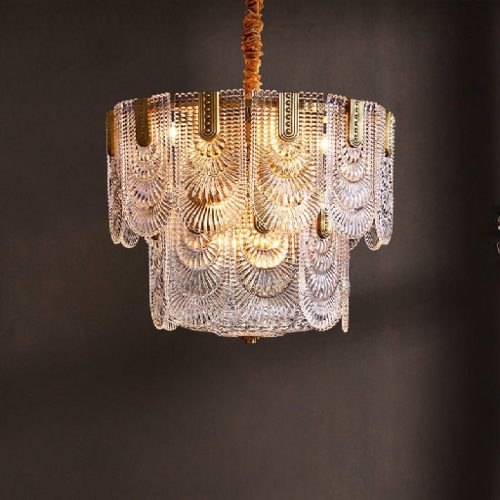 MIRODEMI Uzwil Vintage Drum Copper LED Pendant Light for Bedroom