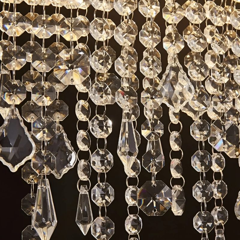 MIRODEMI Vado Ligure Modern Gold Crystal Ceiling Chandelier Small Details