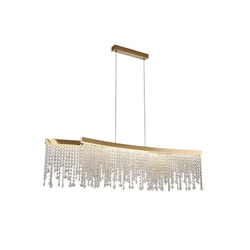 MIRODEMI Vado Ligure Modern Gold Crystal Ceiling Chandelier for Dining Room Small