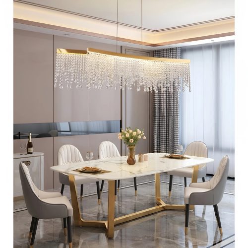 MIRODEMI Vado Ligure Modern Gold Crystal Ceiling Chandelier for Living Room