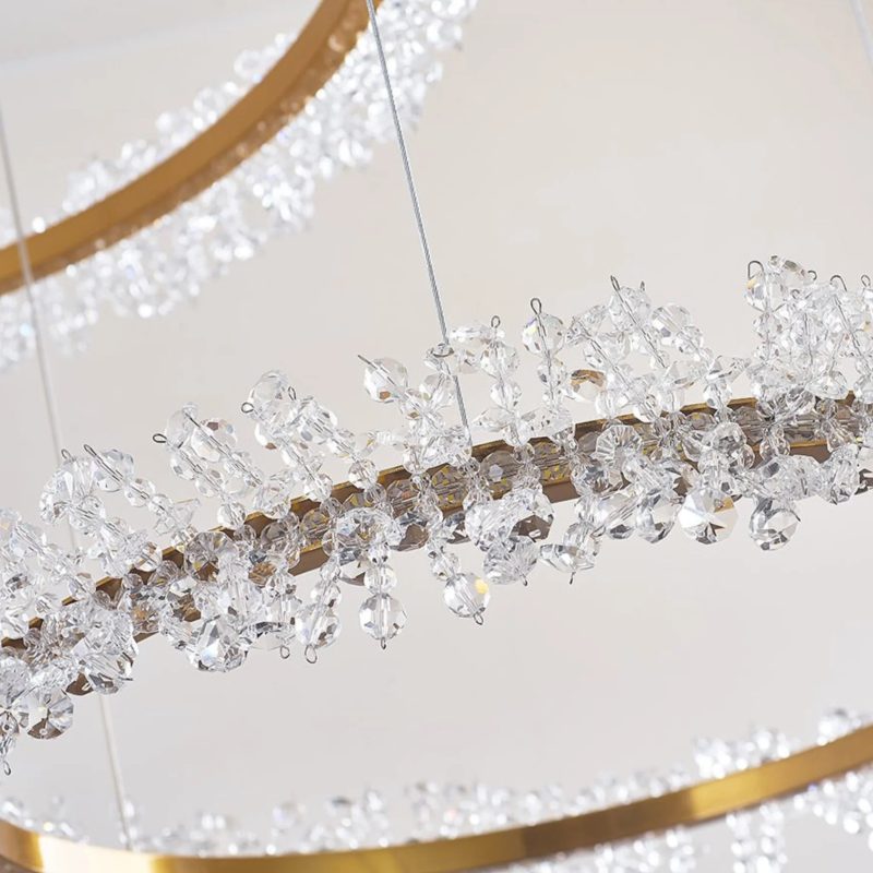 MIRODEMI Vaduz 2 Level Circle Crystal Chandelier