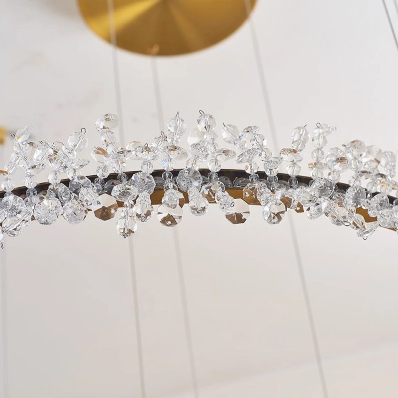 MIRODEMI Vaduz Creative Circle Crystal Chandelier