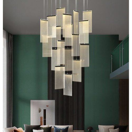 Sophisticated Gold Long Hanging Light Fixture from Mirodemi for Hall