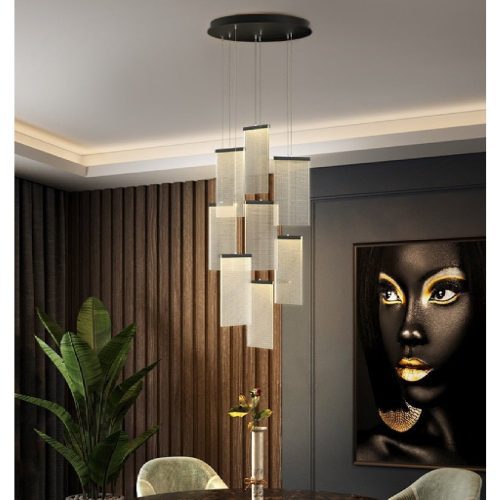 Trendy Gold Long Hanging Light Fixture from Mirodemi for Hotel