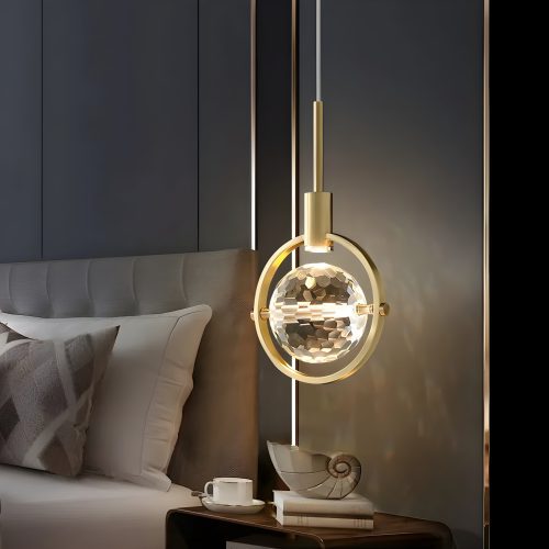 MIRODEMI Varigotti | Modern Crystal Gold LED Chandelier for Hotel Room