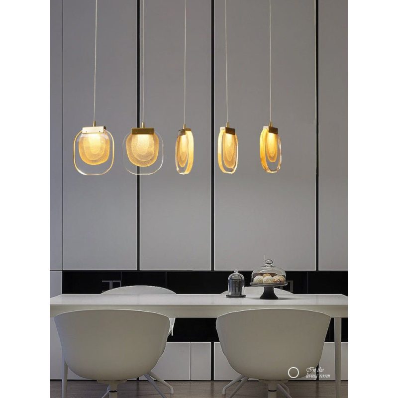 MIRODEMI® Vernazza | Creative Staircase Crystal Chandelier 5 pendants / Warm Light 3000K