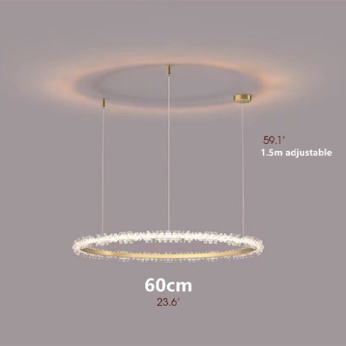 MIRODEMI Versoix Creative Crystal Pendant Light in the Shape of Rings