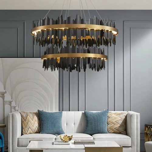 MIRODEMI Veyrier Creative Black Circular Lighting