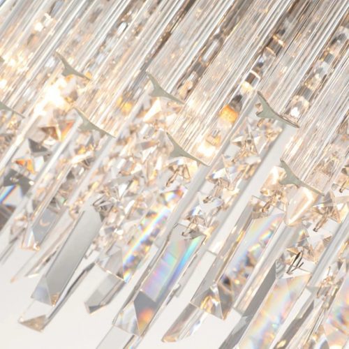 MIRODEMI Vicosoprano Modern Chrome Crystal Chandelier