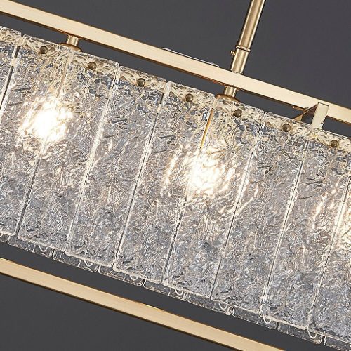 MIRODEMI Vielsalm Luxury Gold Frosted Glass Chandelier