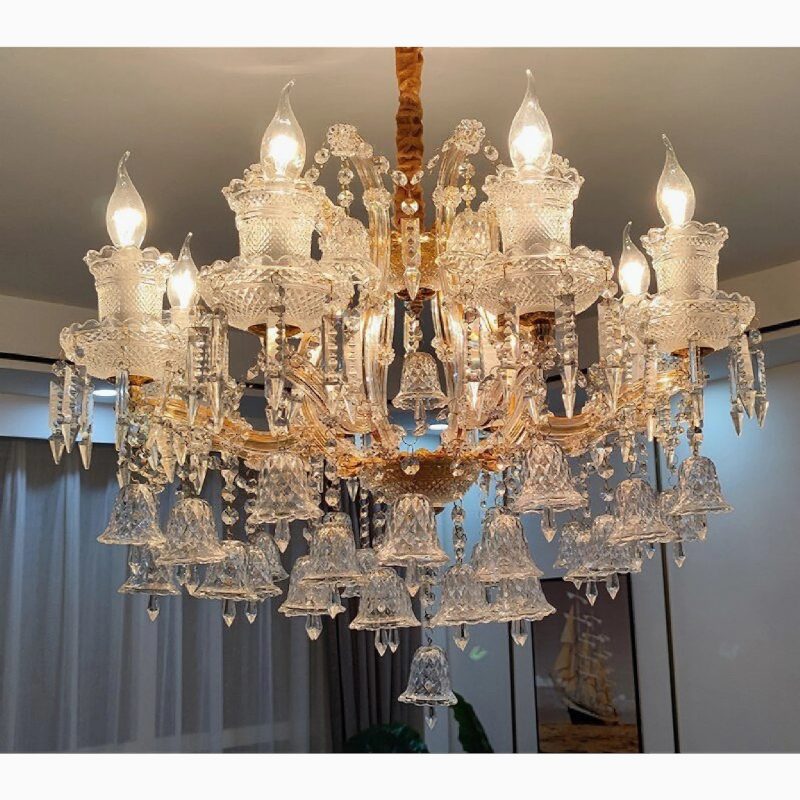 MIRODEMI Villars sur Glane Luxury Art Deco Crystal Chandelier