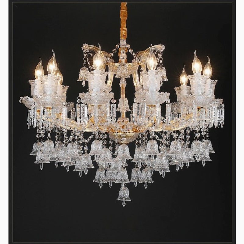 MIRODEMI Villars sur Glane Wind Chime Crystal Candle Chandelier