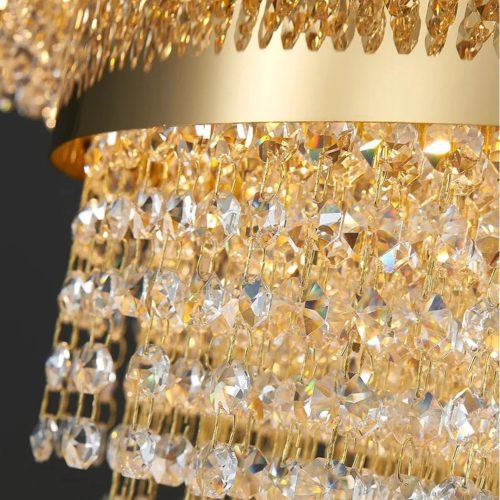 MIRODEMI Villars sur Ollon Gold Crystal Chandelier