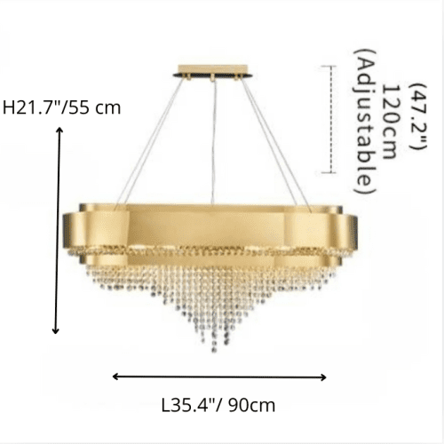 MIRODEMI Villars sur Ollon Luxury Hanging Crystal Chandelier