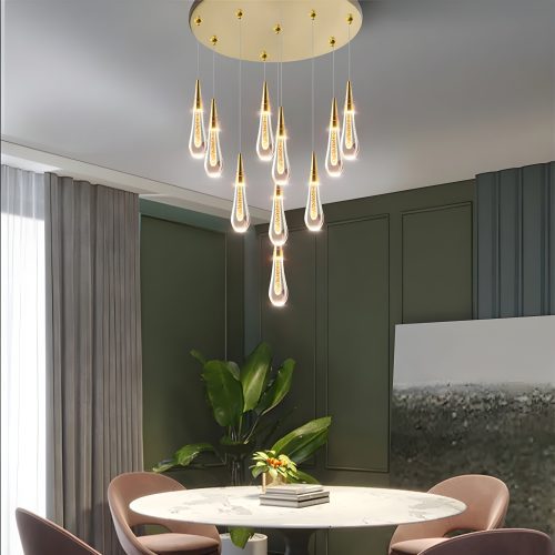 MIRODEMI Villefranche-sur-Mer | Water Drop Design Crystal Chandelier 10 Lights 