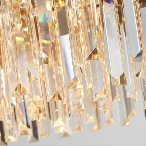 MIRODEMI Virton Rectangle Gold Chandelier