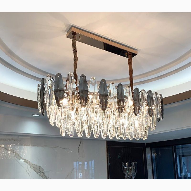 MIRODEMI Wavre Gold Posh Crystal Shine Chandelier