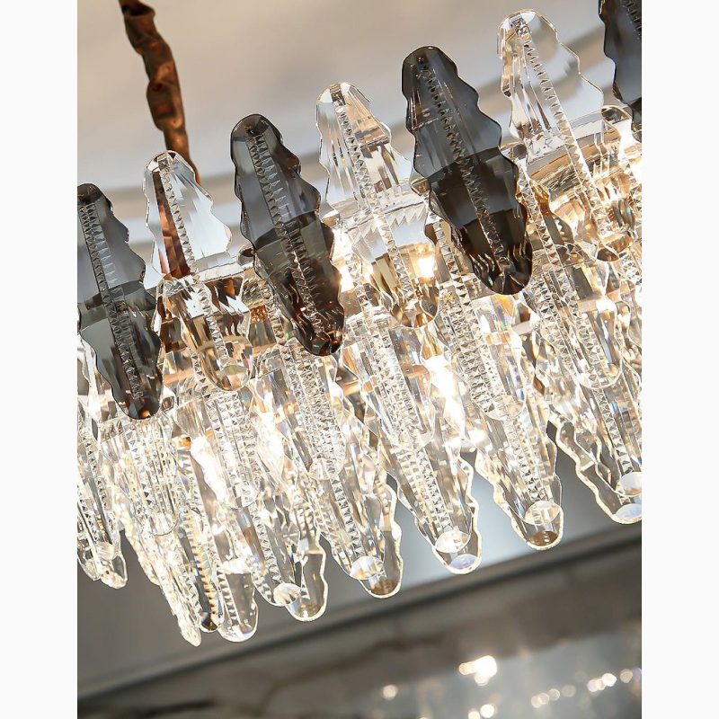 MIRODEMI Wavre Rectangle Gold Posh Crystal Shine Lighting