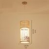 MIRODEMI® Ypres Creative Drum Japanese Chandelier Bamboo Silk for Bedroom | Japanese Pendant Lamp