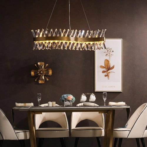 MIRODEMI Zanica Modern Led Crystal Chandelier