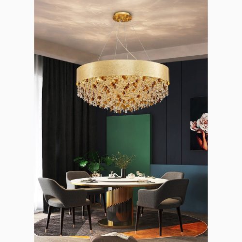 MIRODEMI Zeme Colored Crystal Chandelier