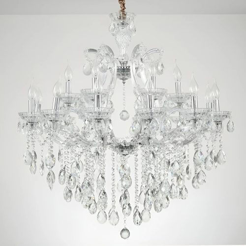 MIRODEMI Zenevredo European Style Retro Crystal Chandelier Clear Off