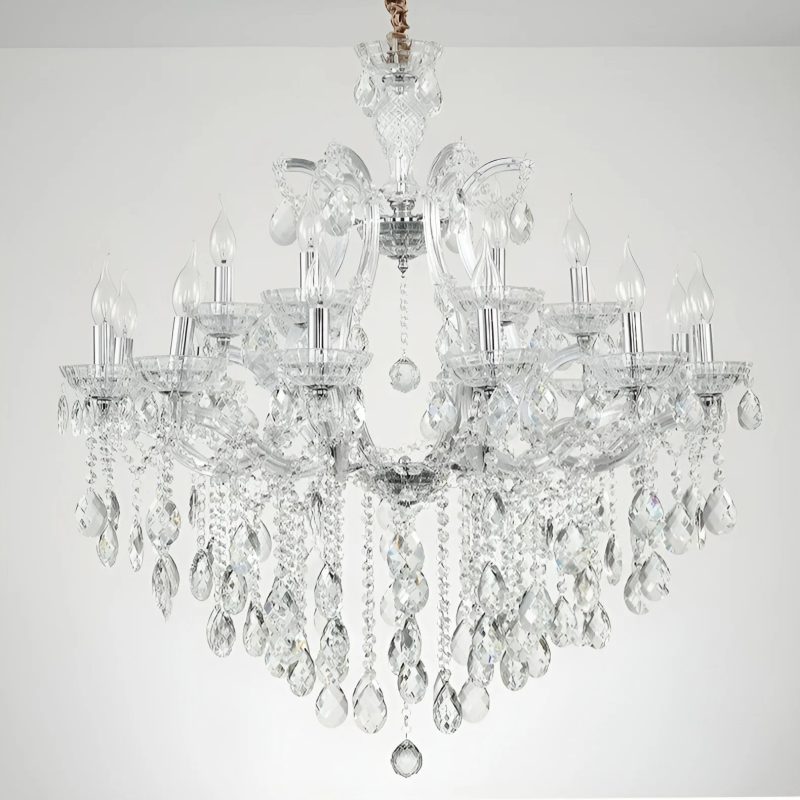 MIRODEMI Zenevredo European Style Retro Crystal Chandelier Clear Off