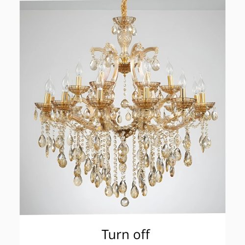 MIRODEMI Zenevredo European Style Retro Crystal Chandelier off