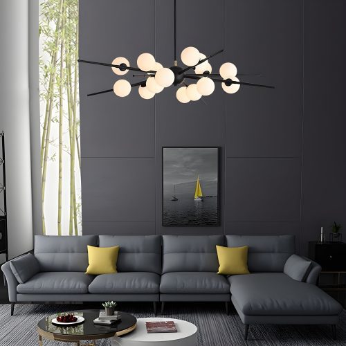 MIRODEMI Ziano Piacentino Creative Glass Ball Modern Pendant Chandelier