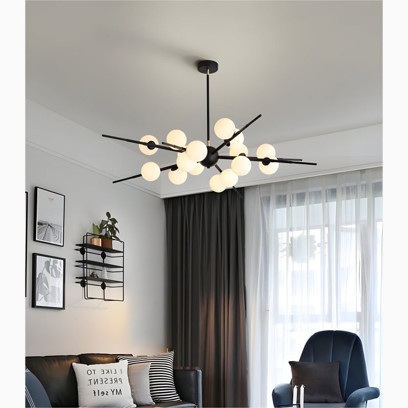 MIRODEMI Ziano Piacentino Creative Glass Ball Modern Pendant LED Chandelier For Home Decor