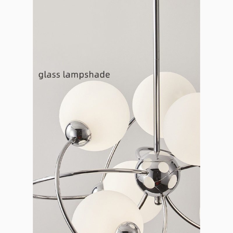 MIRODEMI Zibido San Giacomo Glass LED Ball Chrome Plated Metal Lighting