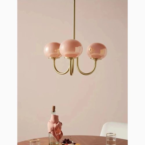 MIRODEMI® Zimella | Pastel Pink Vintage Chandelier