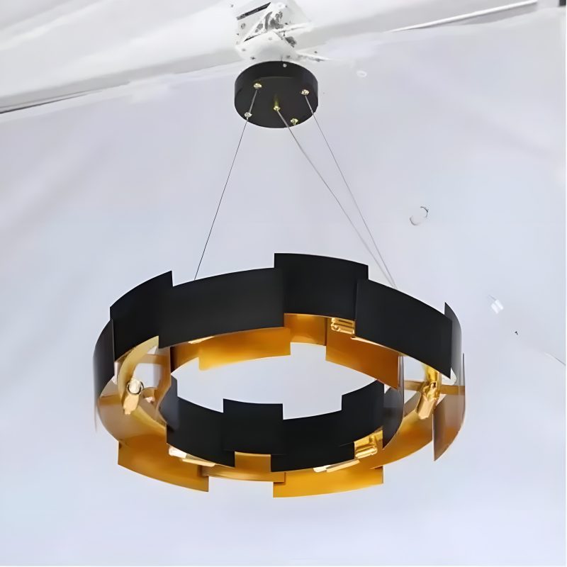 MIRODEMI Zottegem Modern Drum Black Luminaire Art LED Chandelier for Kitchen