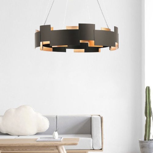 MIRODEMI Zottegem Modern Drum Black Luminaire Art LED Lights for Bedroom