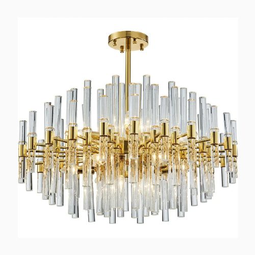 MIRODEMI Zuccarello Abstract Design Gold Glass Hanging Chandelier For Bedroom Hall Home