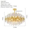 MIRODEMI® Zuccarello | Abstract Design Gold Glass Hanging Chandelier