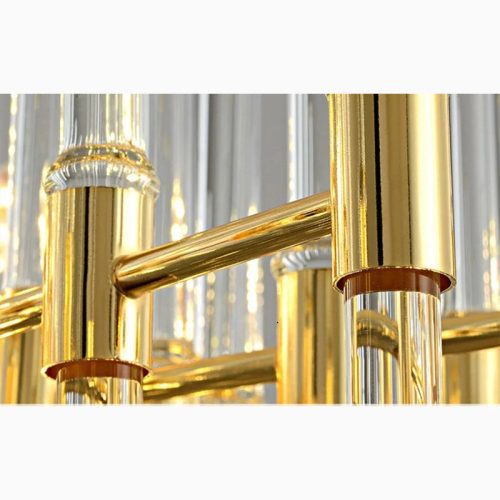 MIRODEMI Zuccarello Abstract Gold Hanging Chandelier For Living Room Bedroom Hall Home