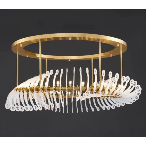 MIRODEMI Zug Gold Crystal Chandelier