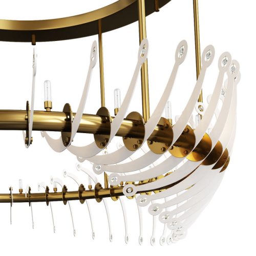 MIRODEMI Zug Modern White Crystal Chandelier for Living Room