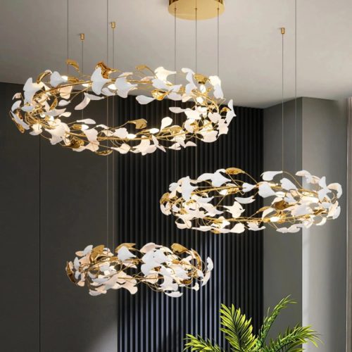 MIRODEMI Zurich Unusual Gold Chandelier